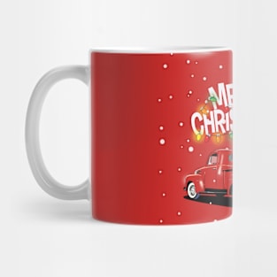 Ford F1 Pick Up truck Christmas Sweater Design Mug